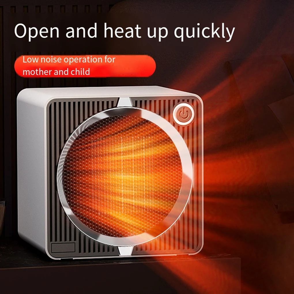 Portable Space Heater Low Noise Fast Heating Lightweight Desktop Small Warm Air Heater Indoor Office Household Warmer Fan 500W