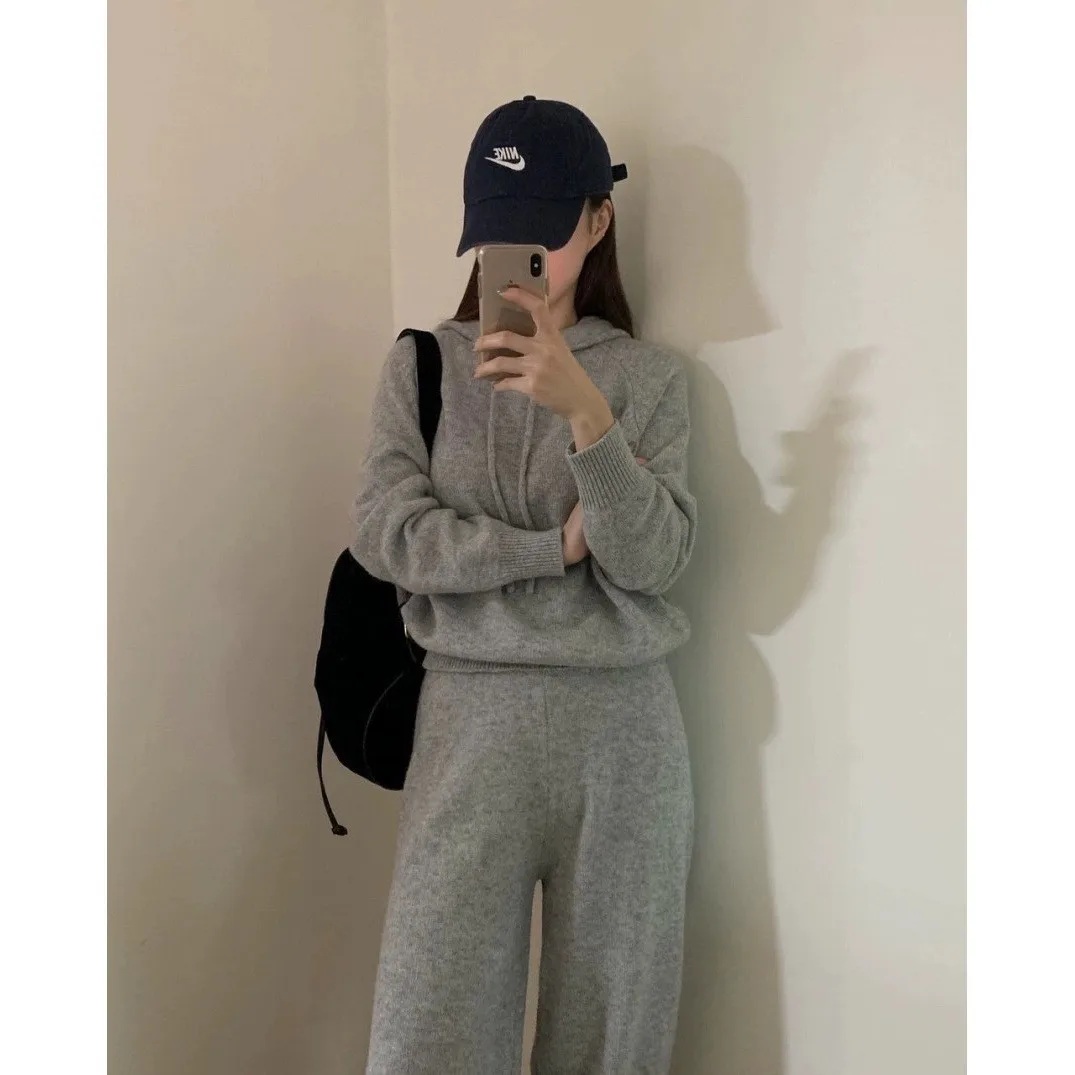 

Осень-зима 2022, Новое поступление, Dongda Gate, свободный комплект спортивной толстовки с капюшоном, женская повседневная одежда, удобный свитшот, ансамбль