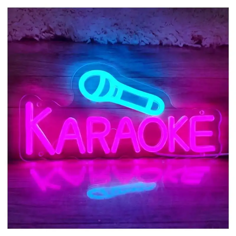 panneau-lumineux-neon-karaoke-a-intensite-variable-alimente-par-usb-pour-fete-d'anniversaire-karaoke-bar-musical-decoration-murale-panneau-lumineux-30cm-x-15cm