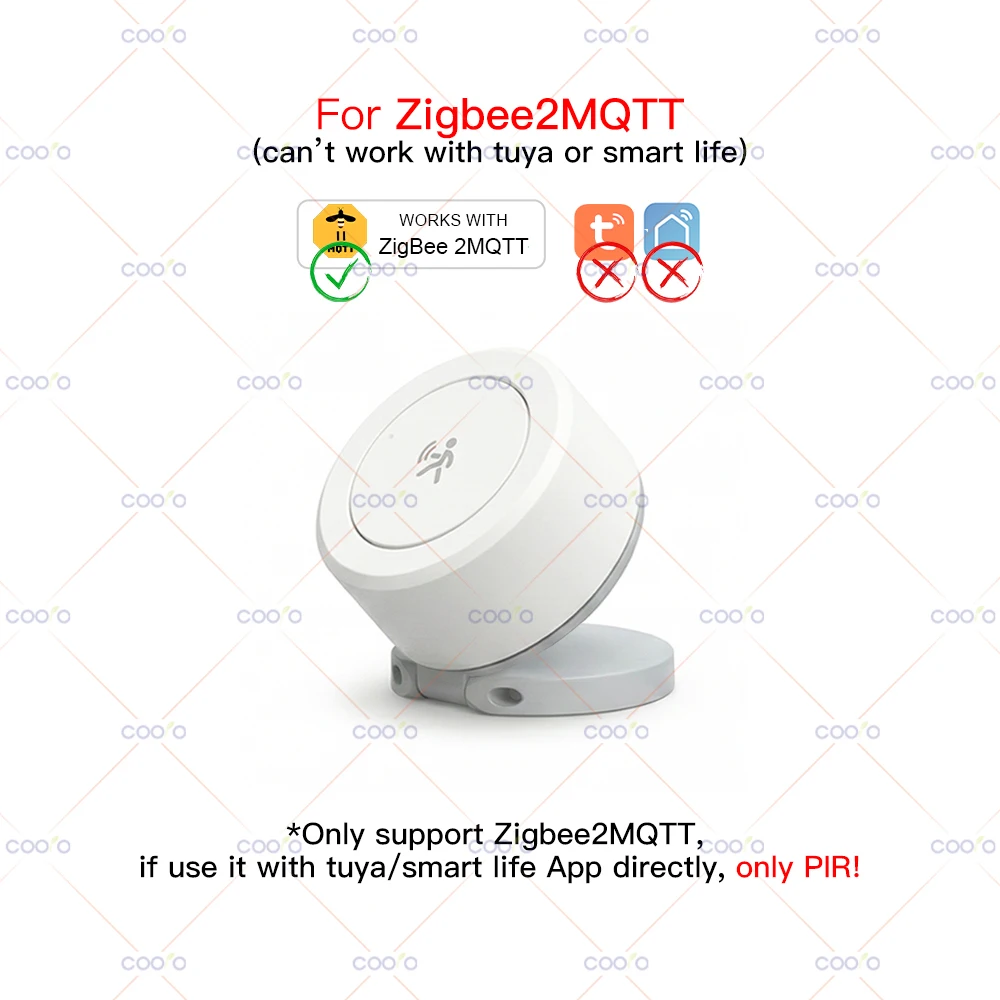 Tuya ZigBee 24G Anwesenheitssensor Mini MmWave Radar-Detektor Bewegungs-/Statischer Erkennungssensor mit Magnetständer für Smart Life Z2M
