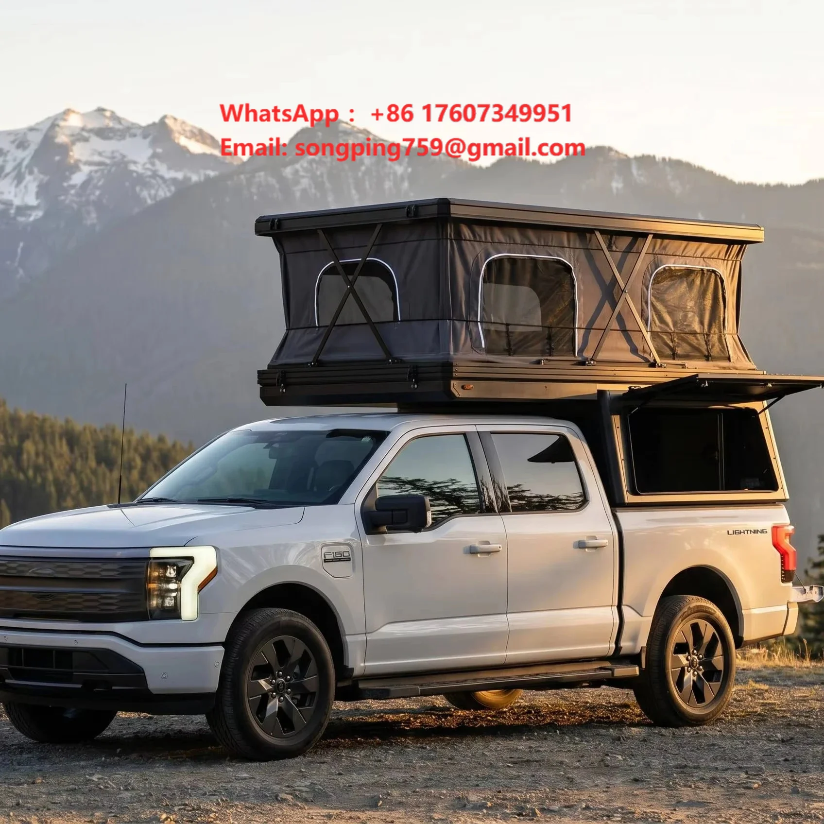 4 Season Hard Shell Car Roof Top Tent Aluminum Pop up Rooftop Tent for Jeep SUV Pickup Truck Overland Camping