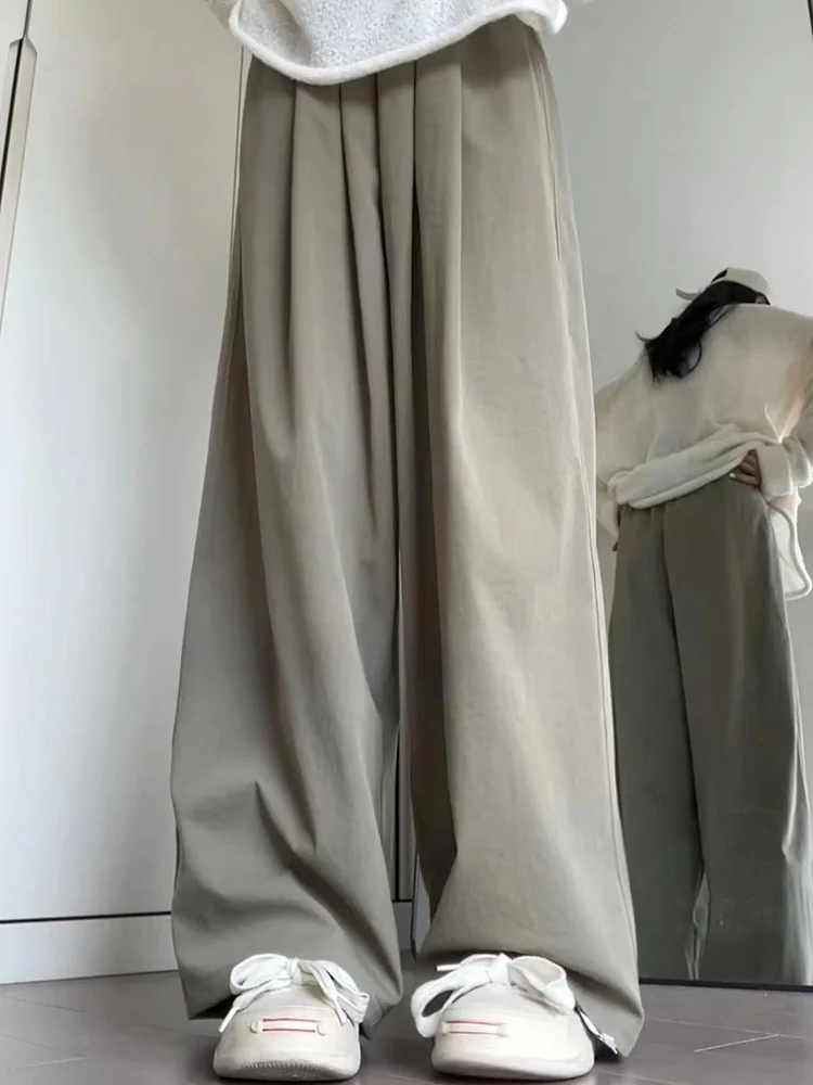 

Мужские брюки Extra Large Size 300 Pou Mountain с высокой талией и широкими штанинами, осенние повседневные свободные брюки, модные молодежные брюки