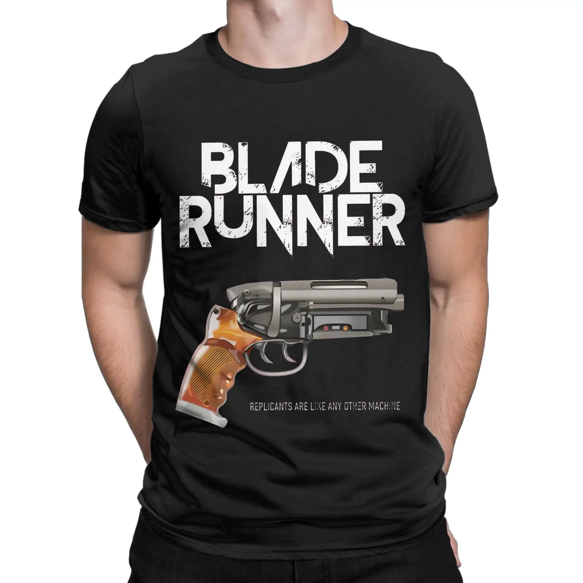 Men's T-Shirts Blade Runners Movie Casual 100% Cotton Tee Shirt Short Sleeve  T Shirts Crewneck Clothes Plus Size