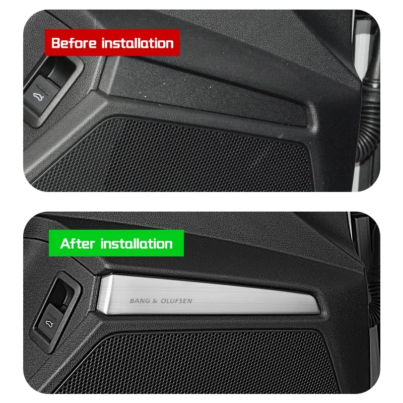 4PCS Auto Tür Lautsprecher Horn Audio Edelstahl Trim Streifen für Audi A3 8Y Innen Dekorieren Lieferant Änderung zubehör – Detail 4