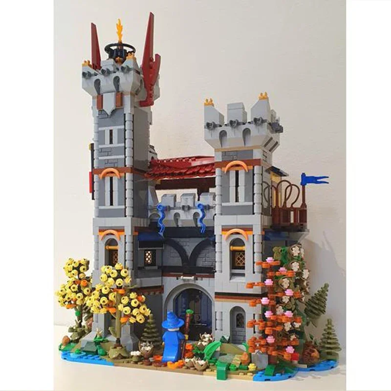 Kinder Ziegel Schloss mittelalterliches Spielzeug Bausteine Ziegel Ritter Schloss Serie Moc Architektur für Kinder Set kompatibler Turm