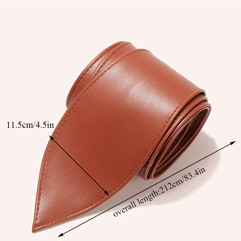 New Popular Waistband Women Soft Pu Leather Belts Ties Bowknot Wide Waistbands Ladies Dress Decoration Lace Up Belt Cummerbund