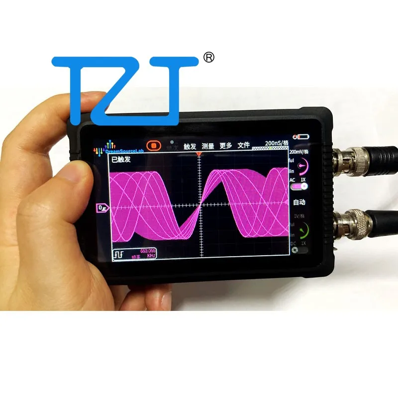 TZT DS4T212 70M/200MSa/s/2Mpts /DS4T1012 150M/1GSa/s/16Mpts Digital Oscilloscope Signal Generator Portable Handheld Oscilloscope