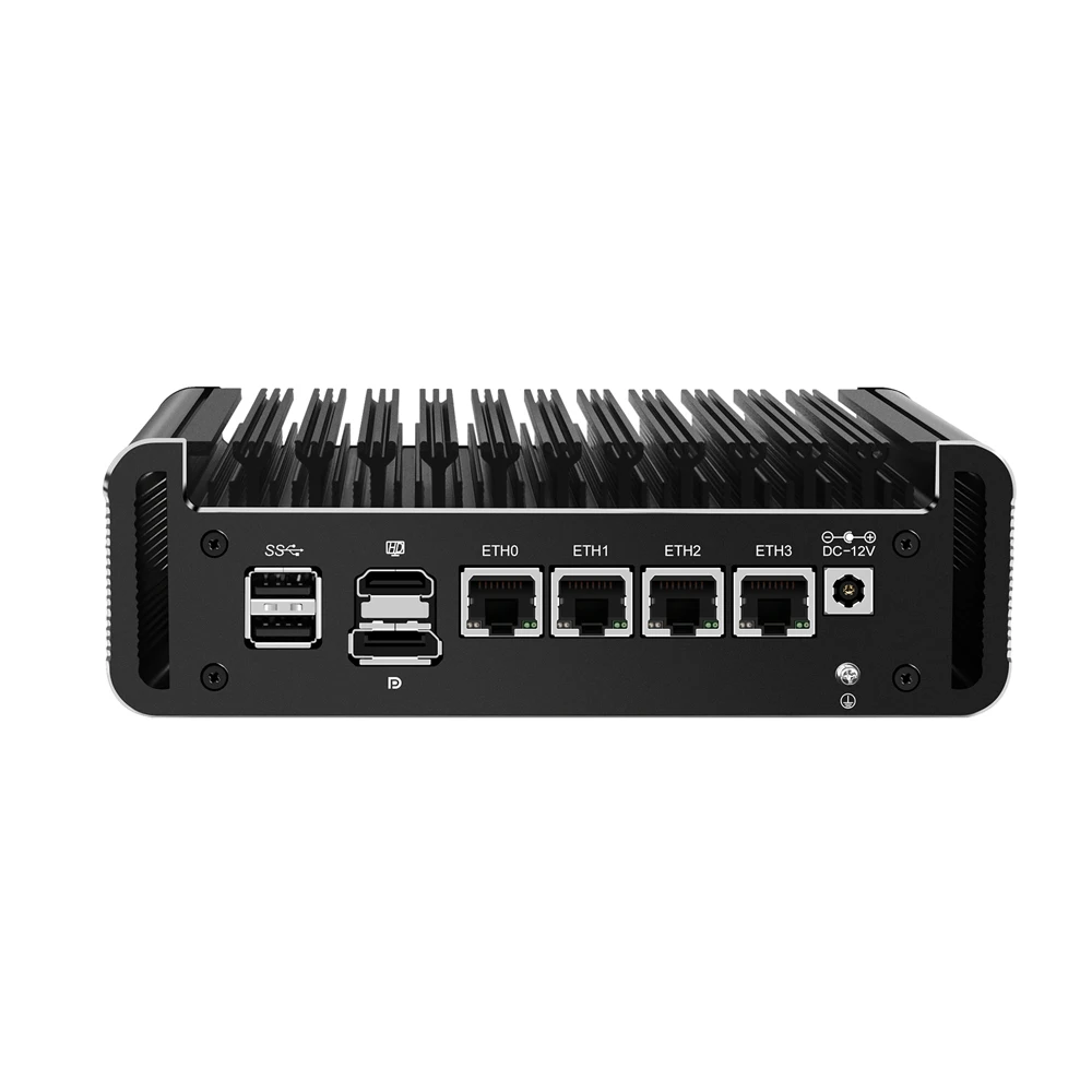 Imagem -02 - Hunsn-aparelho Micro Firewall Mini pc Intel N100rj44 Pfsense Plusmikrotik pc Roteador 4x Intel 2.5gbps I226-v2hdmidptf Tipo-c