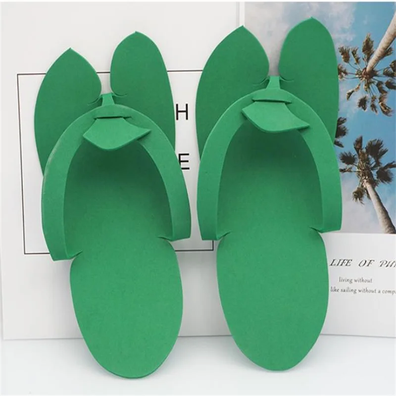 12/24 Pairs Random Color Disposable Foam Slippers Pedicure Slippper For Salon Hotel Pedicure Foot Flip Flop Slippers Wholesale