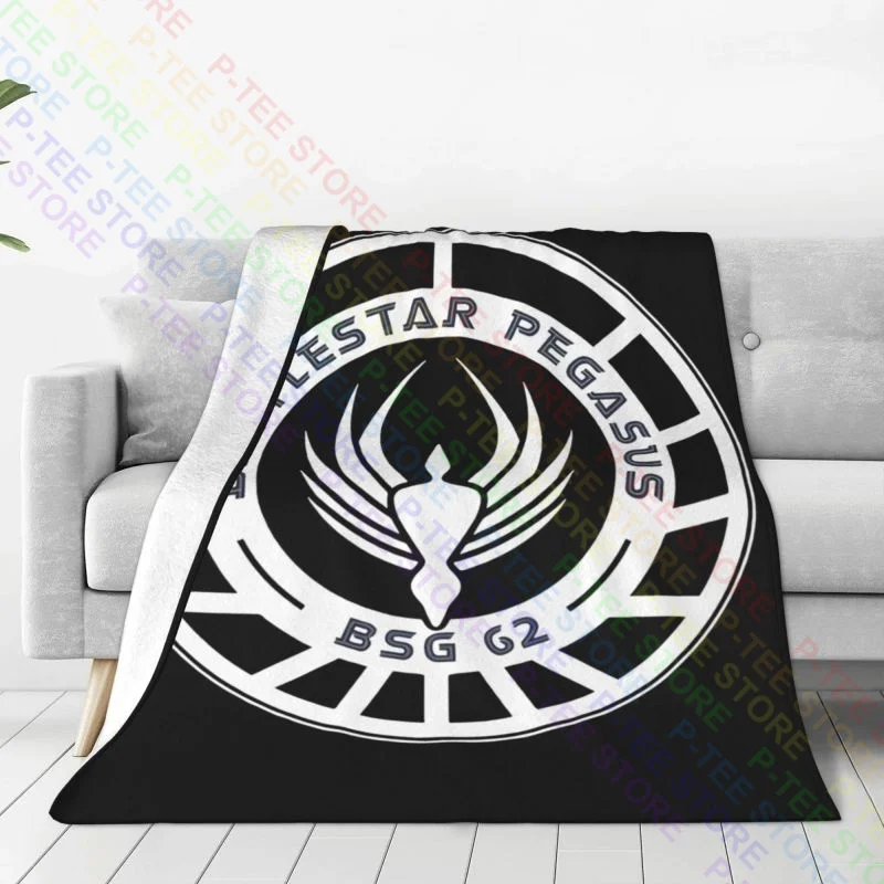 Battlestar Galactica Pegasus Badge Blanket Fluffy Raschel Four Seasons Faux Fur Mink Sleeping Sheets