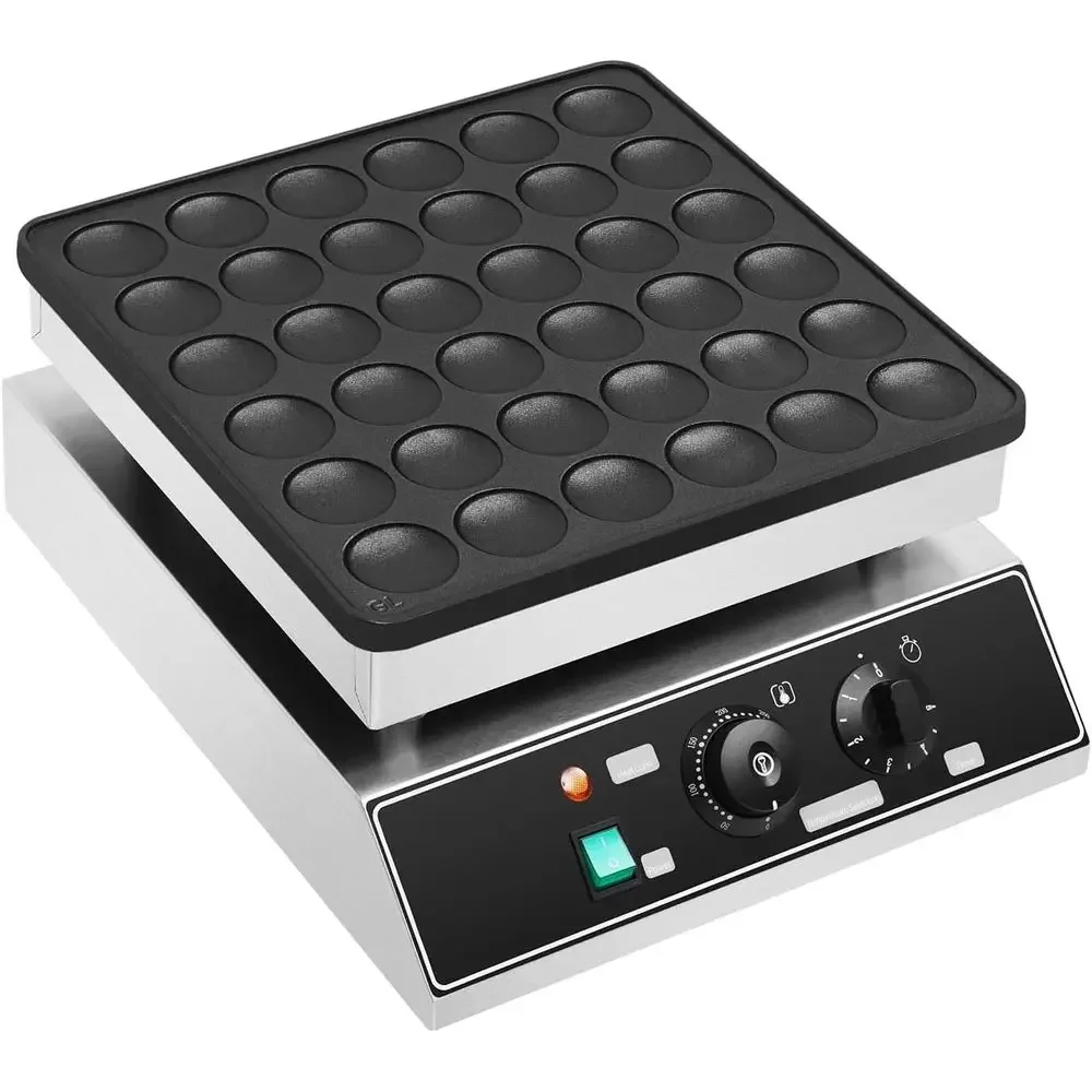 

36PCS Mini Pancake Baker, 110V 1000W Electric Mini Dutch Pancake Maker Baker hine Commercial Electric Non-stick Dutch Pancake Ma