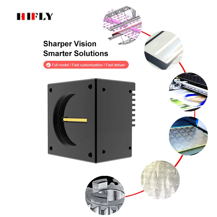 Machine Vision Global Shutter Color CMOS Large Sensor Cameras 27.5KHz 4K Line Scan GigE Industrial Camera