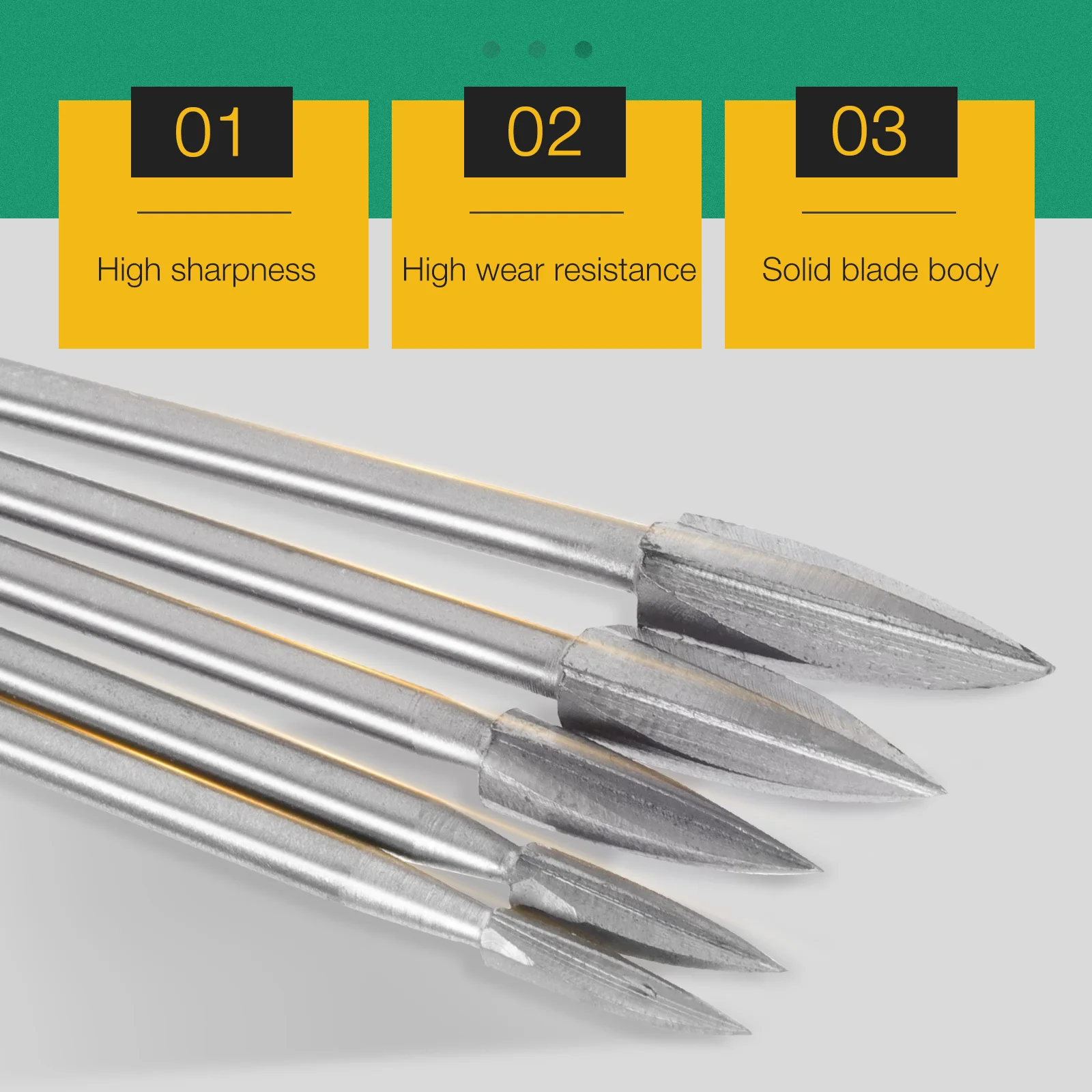 

5Pcs Hss Wood Carving Bits Engraving Drill Tools 2-6mm Universal Fitment Woodworking Engraving Drill Bits Wood Carving Tools