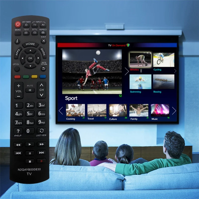 Mando a distancia de plástico para TV, Compatible con Panasonic N2QAYB 000830   Televisión