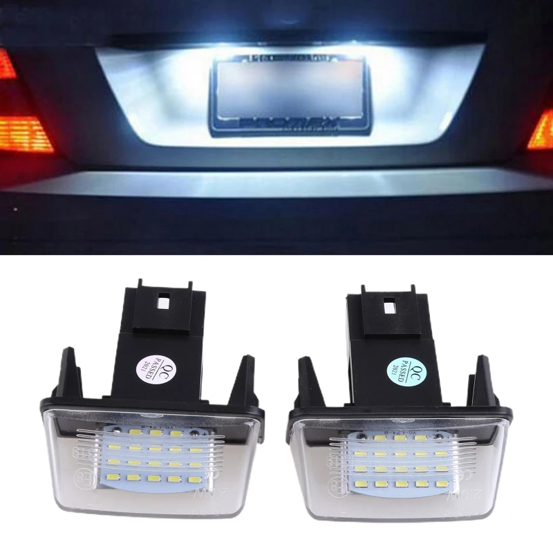 2 Pack for-Citroen C3-C4/C5/C6- 206 207 307 308 406 206406307 18 LED License Number Plate Light Lamp T3EF