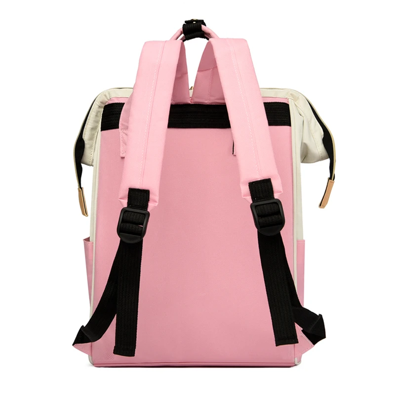 Mommy bag 2024 new color contrast backpack mother and baby mother go out fashion multi-functional backpack