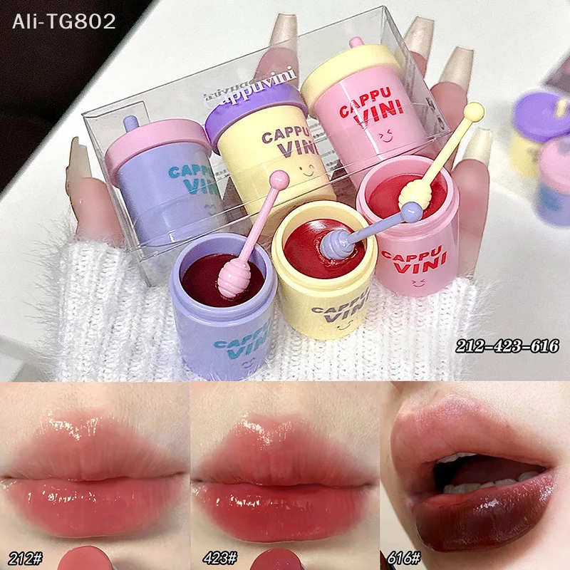 1/3 stuks melkkanvormige lipgloss schattig hydraterende sexy rode liptint spiegelglans lippenbalsem lip make-up cosmetica
