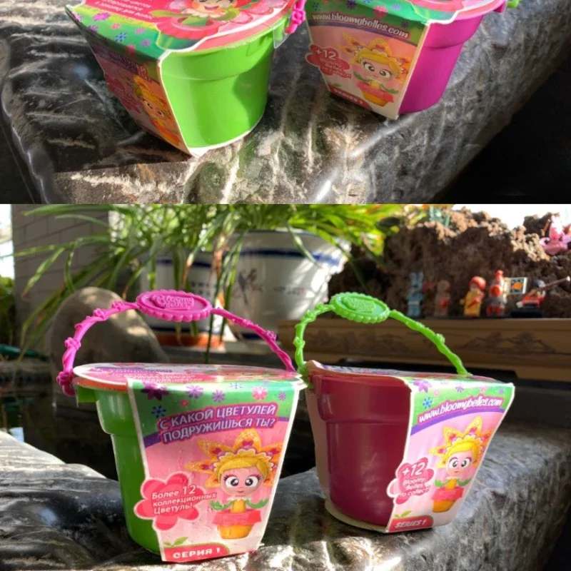 Maceta de campanas Boomy genuinas, caja ciega de flores, Linda y hermosa chica, juguetes de modelos coleccionables, regalos de cumpleaños