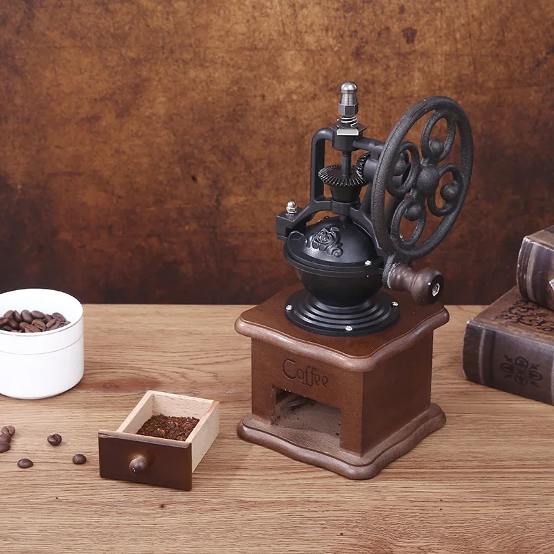 Manual Grinder 1PC Vintage Shaking Wheel Bean Mill Household Ceramic Grinding Core Hand Crank Coffee Bean Mill