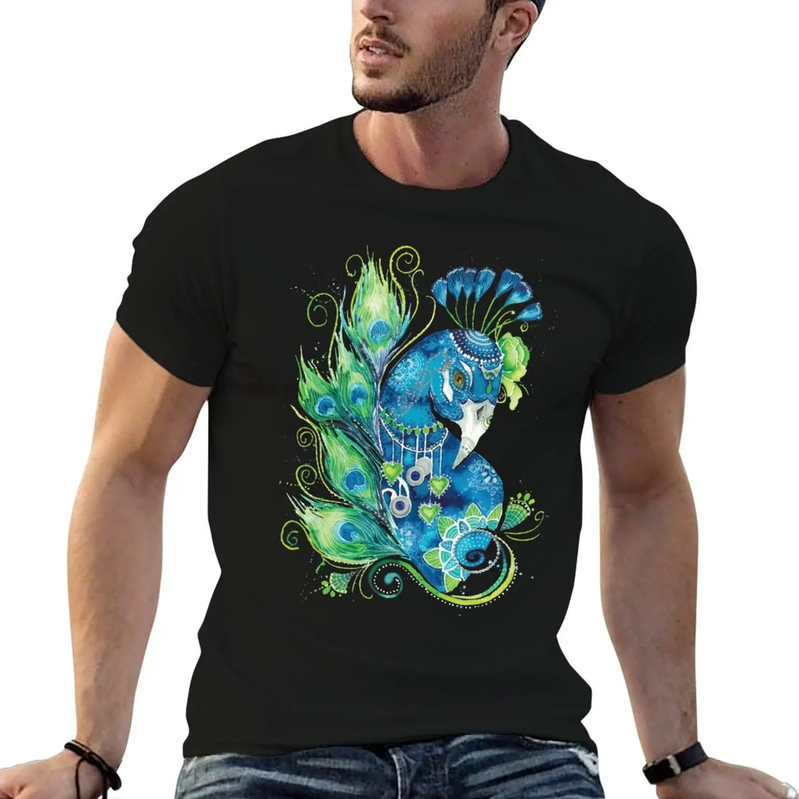 

BOHO PEACOCK T-Shirt t shirts designer man t shirts for men casual T-Shirt