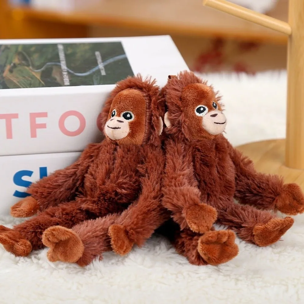 Lovely Gorilla Orangutans Monkey Cute Animal Pendant Key Ring Soft Stuffed Doll Plush Toy Girl Boy Birthday Christmas Gift
