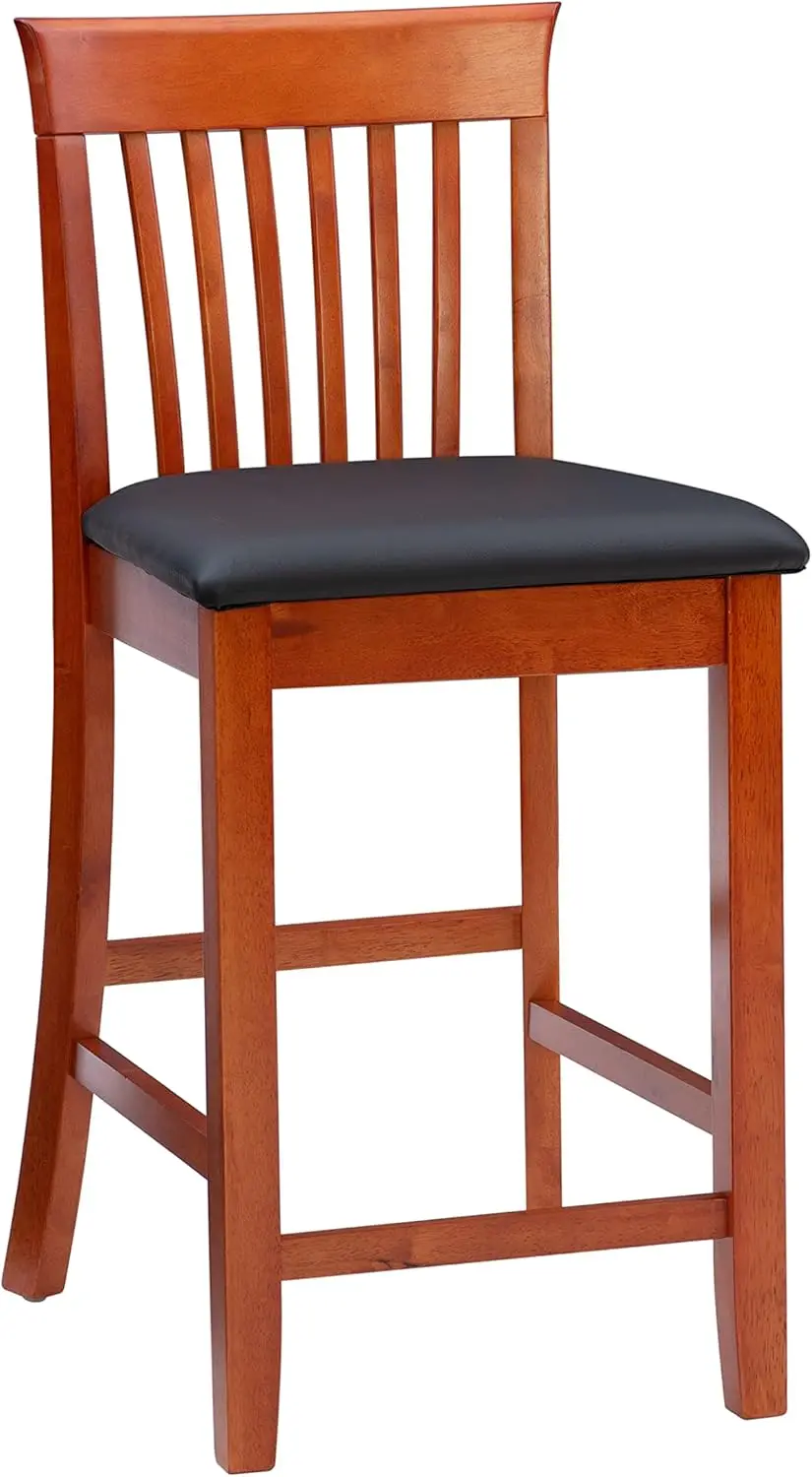 

Triena Red Cherry Wood Bla Vinyl Padded Seat - 24 H