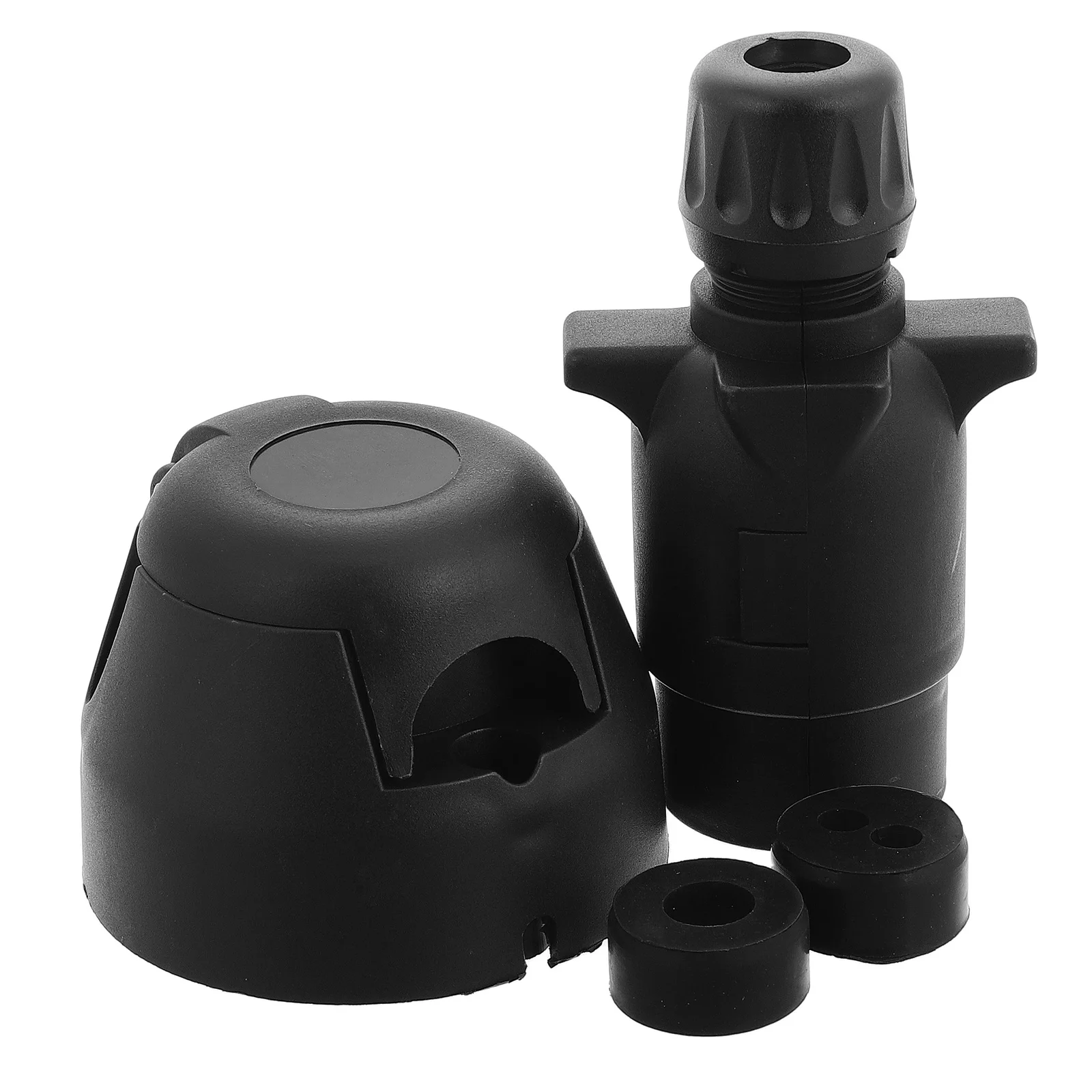 1Set Waterproof Trailer Plug Adapter 7 Pin Round Connector for Rvs Bikes Easy Installation Longlasting Performance