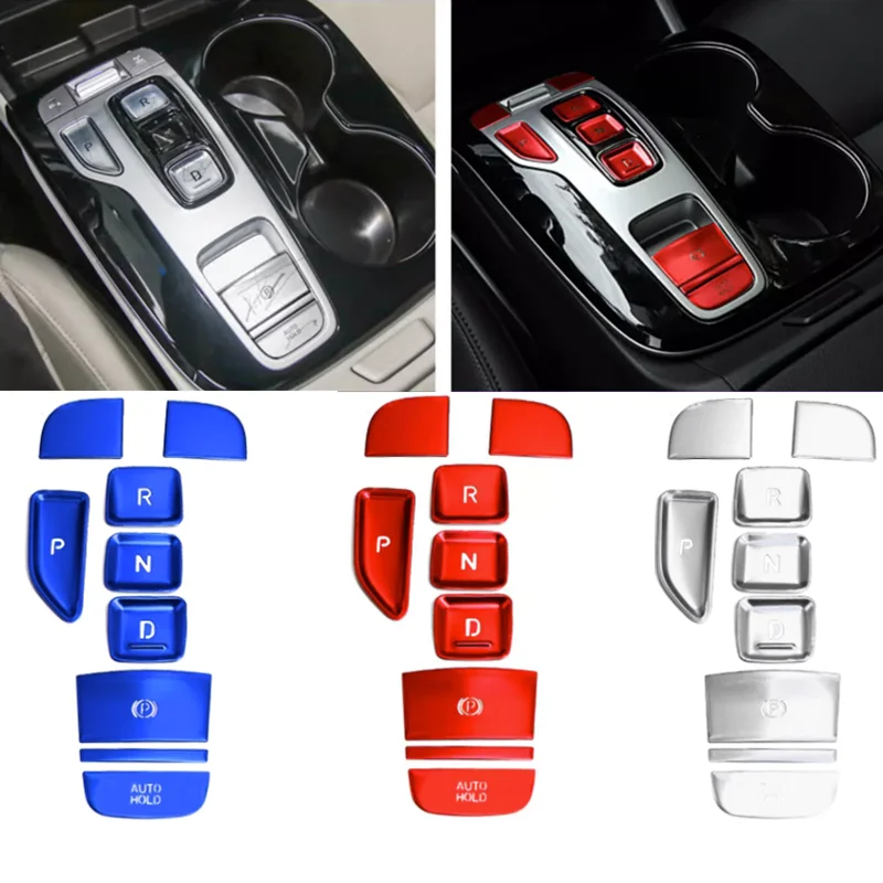 For Hyundai Tucson NX4 2023 2022 2021 2024 Gear Box Electronic Handbrake Button Cover Trim Aluminum Car Sticker Auto Accessories