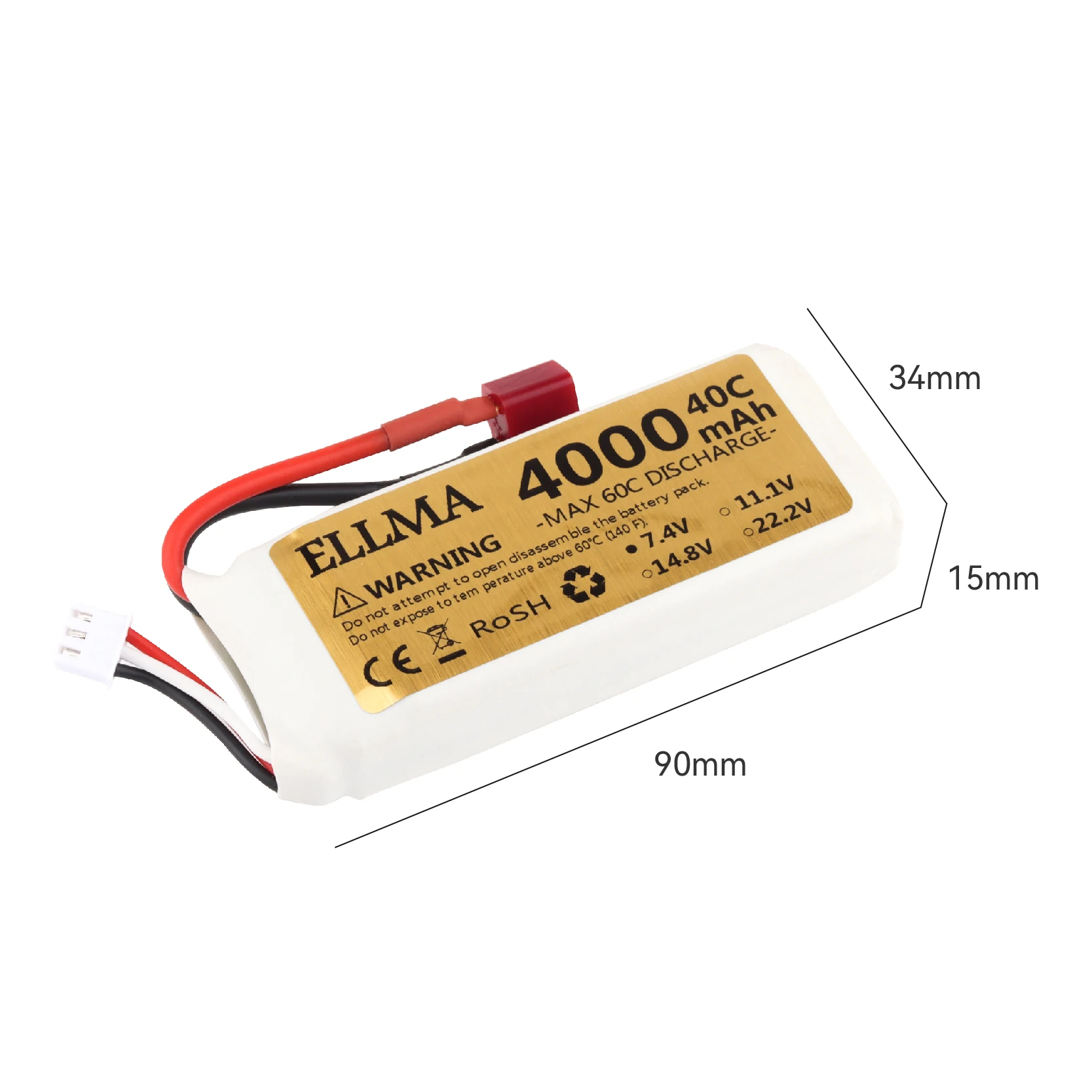 Toys-Battery for Wltoys 144001 144010 144010 124017 124019 124018 Carro RC 2S 4000mAh 7.4V lipo Rechargable Battery