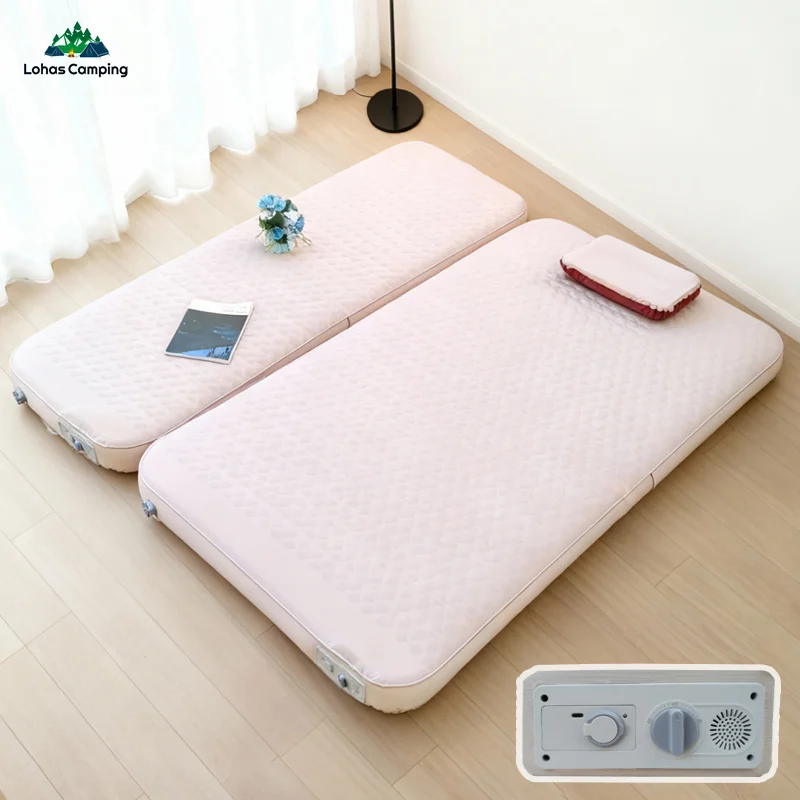 Lohascamping Interior Inflatable Air Mattress Glamping Mats Air Sleeping Mattress 1/3 Person Camping Bed Ma with Built-in Pump
