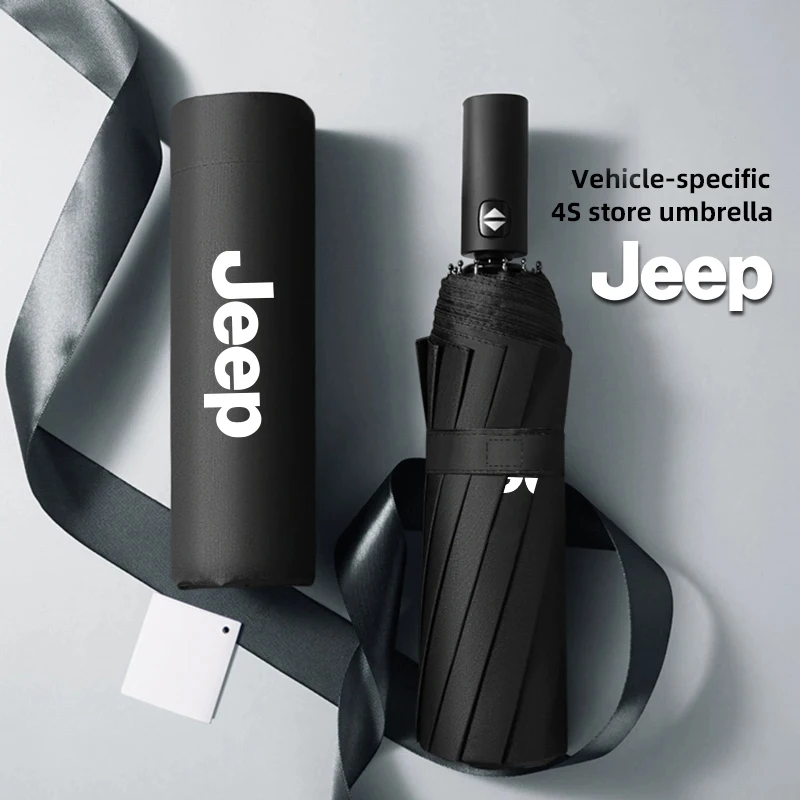 Auto Innen Zubehör Auto Klapp Regenschirm Tragbare Für Jeep Renegade Kompass Grand Cherokee Wrangler jk Gladiator Patriot