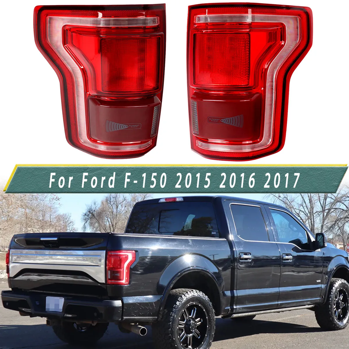 LED-Rücklicht mit Totwinkelassistent, passend für 2015 2016 2017 Ford F150, Rückleuchte rechts (Beifahrerseite) oder links (Fahrerseite), 1 Stück