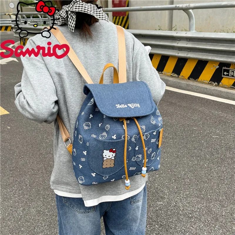 New Women's Backpack Fashion High Quality Women's Drawstring Backpack Cartoon Versatile Large Capacity Girls' Travel Backpack