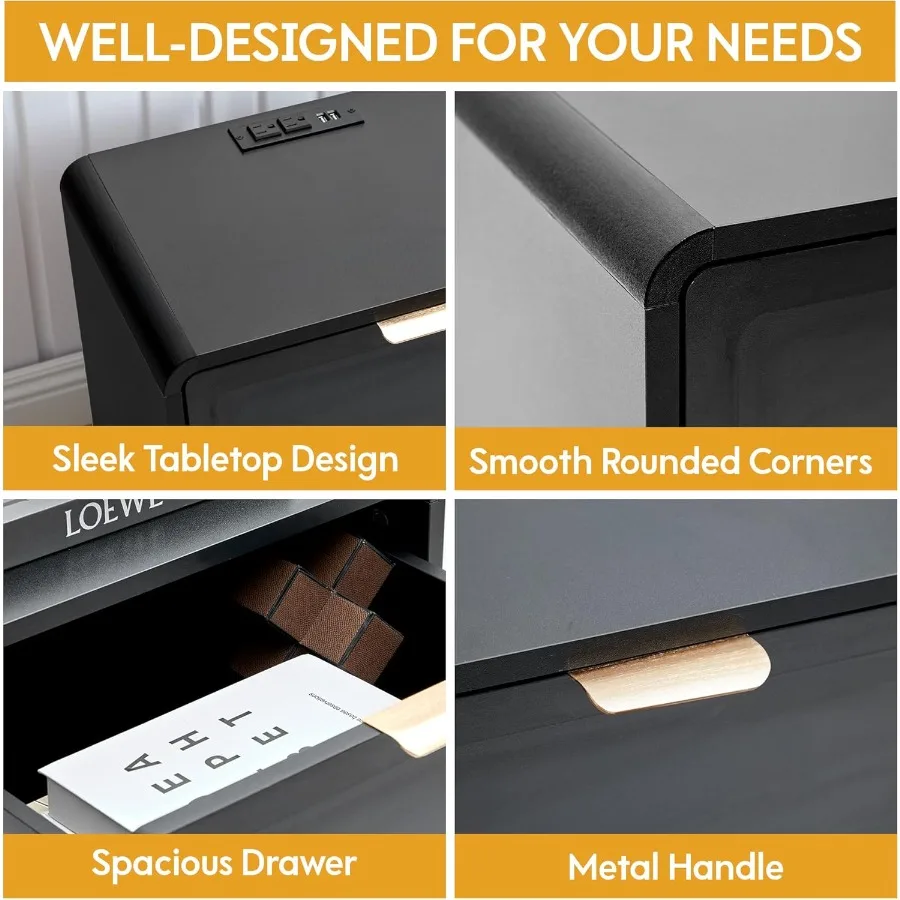 مجموعة منضدة مكونة من طاولتين بجانب السرير الحديثة في منتصف القرن مع محطة شحن وطاولة نهاية خشبية ذات زوايا علوية منحنية للمزرعة #4