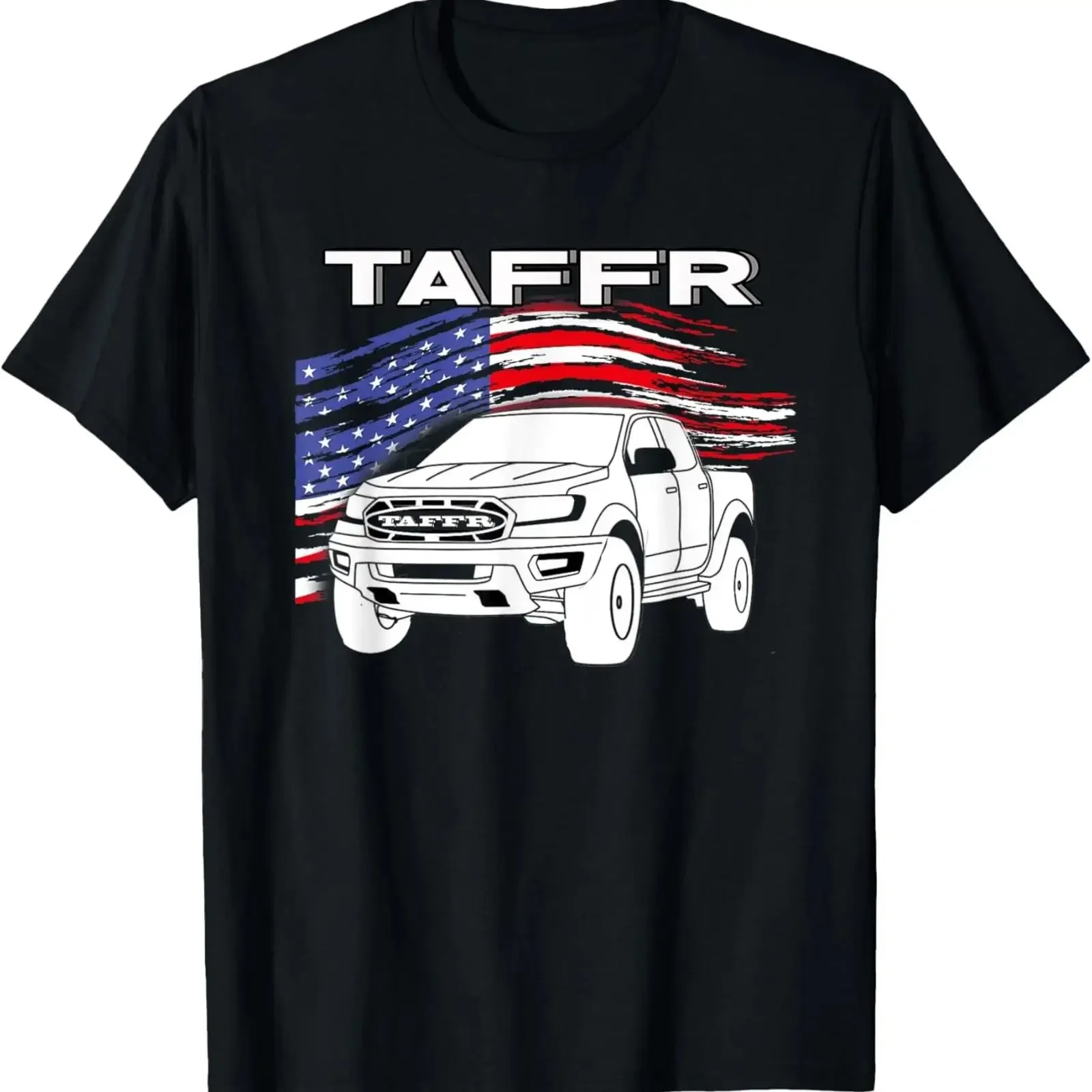 TAFFR American Flag Pickup Truck Viral Saying Funny T Shirt vintage Washed graphic streetwear homme Slightly Comfortable