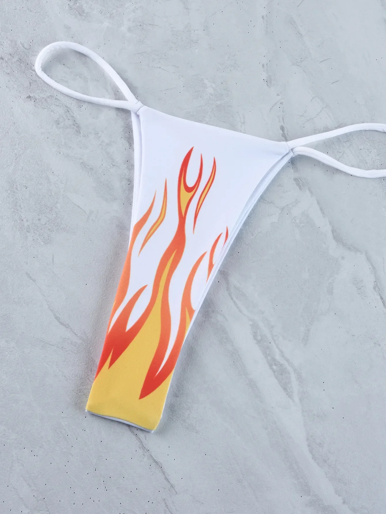 Sexy Micro Bikini 2024 Woman Swimsuit Flame Print Swimwear Women String Thong Bikinis Set Female Bathing Suit Beach Wear Biquini