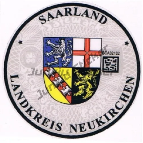 

STICKER BADGE SAARLAND LANDKREIS NEUKIRCHEN - NUMBER PLATE SEAL