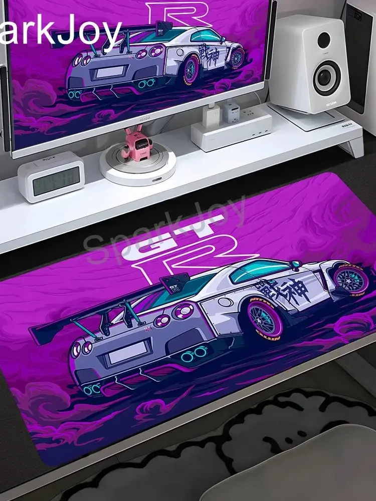 

Коврик для мыши Cars Lightning с HD-печатью, для геймеров, с фиксированным краем, нескользящий, XL 90x40см, для клавиатуры ПК, с изображением гоночных автомобилей, настольный коврик