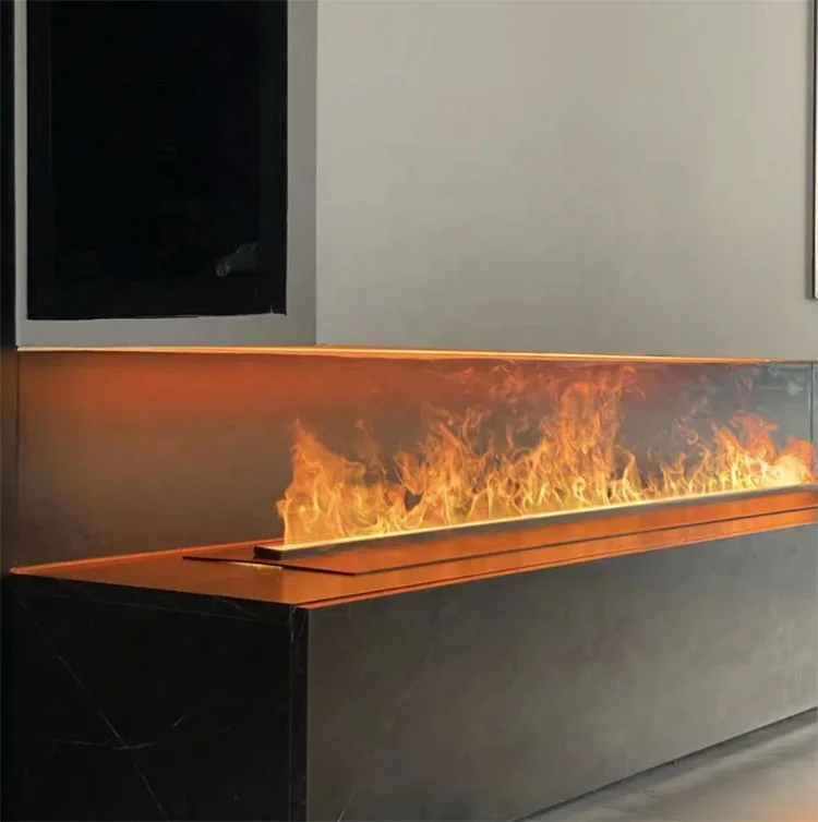 3D Water Vapor Fireplace 1500mm Electric Insert 7 LED Flame Colors Vapor Steam Water Fireplace 2000mm Electric