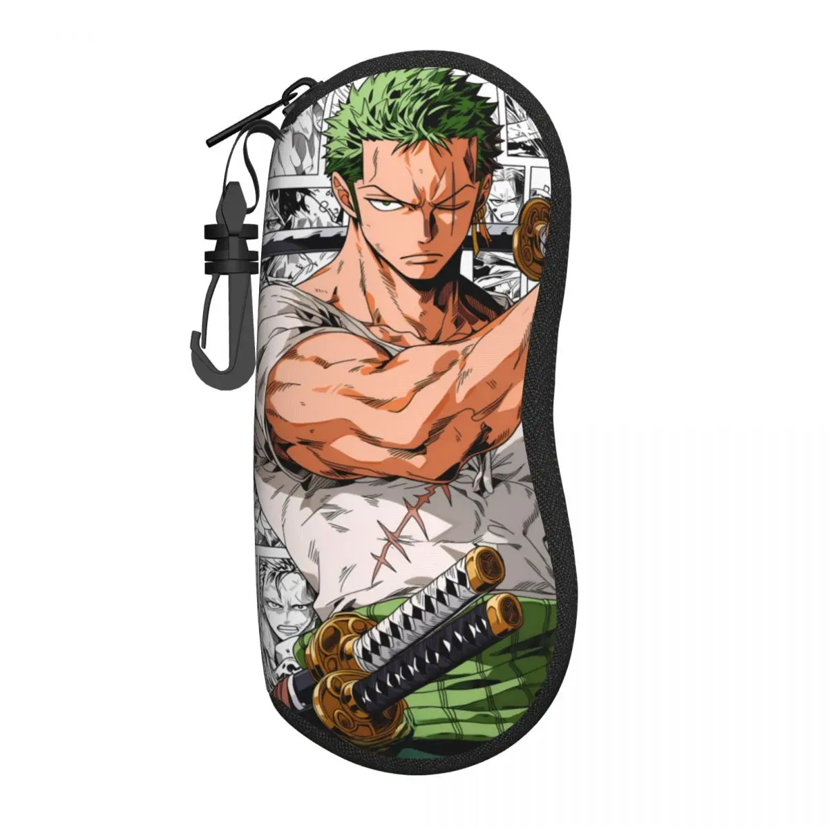 

Индивидуальный мягкий чехол для очков One Piece Z-Zoro из неопрена на молнии, футляр для очков в стиле манга, защитный футляр для очков на заказ
