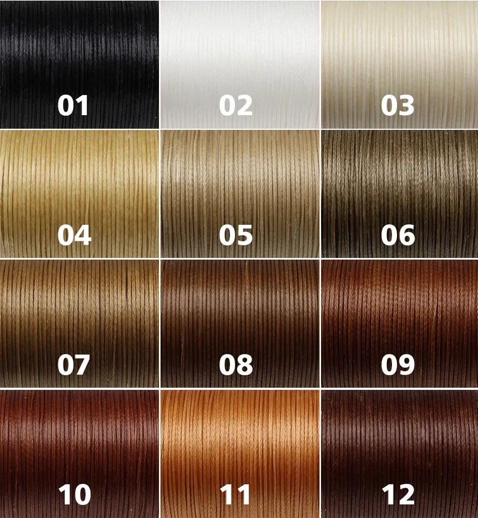 0.8/1.0mm Wax Thread for Hand Made Decoration Jewelry Bracelet Necklace Rope Polyester Cord String Leather Sofa Seat Sew Thread