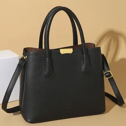 High Quality Leather Women Tote Bag Designer Luxury Large Capacity Handbag Female Fashion Classic Elegant Shoulder Crossbody Bag