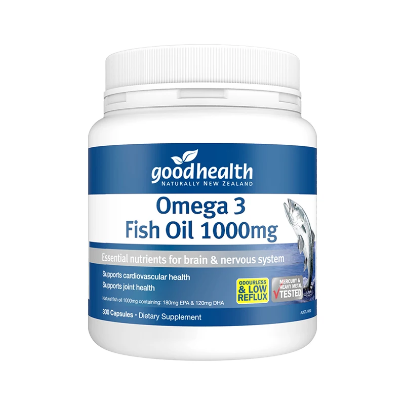 300 Pills Healthy Deep Sea Fish Oil Capsule Omega 3 No fishy smell 1000mg for the middle-aged and elderly