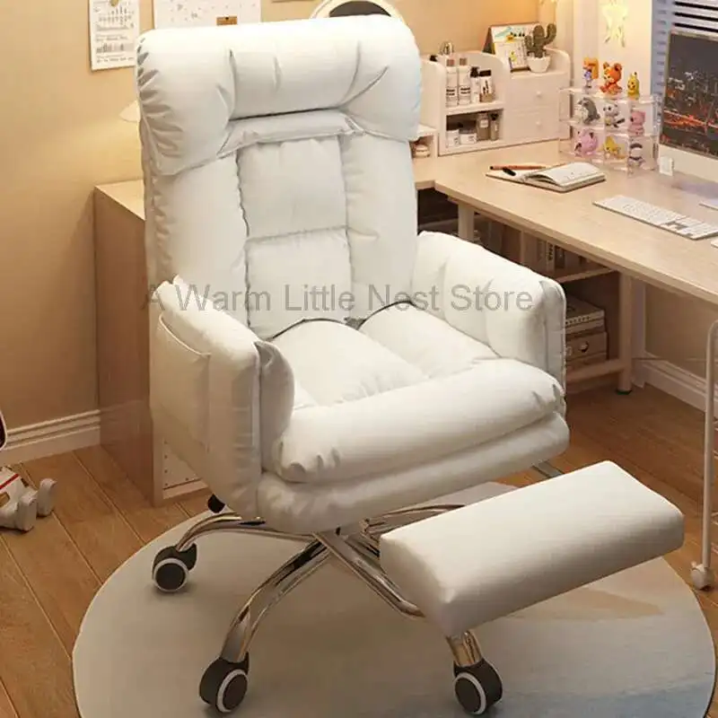 

Soft Cheap Office Chair Lightweight Footrest Backrest Wheels Rolling Recliner Office Chair Modern Muebles Trendy Furniture