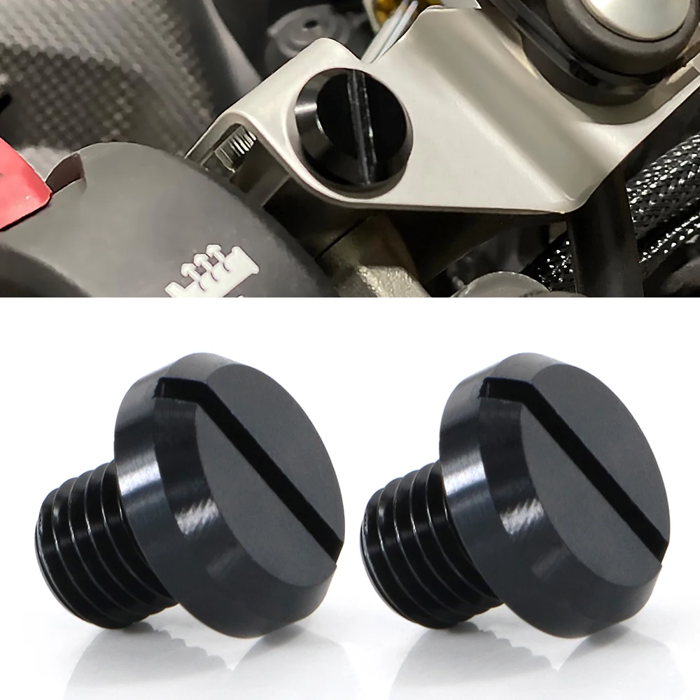 M10x1.25 Left-Hand and Right-Hand Thread Mirror Hole Plugs Cap Fit For DUCATI YAMAHA MT-07 FZ07 MT09 FZ09 Hypermotard 821 XSR900