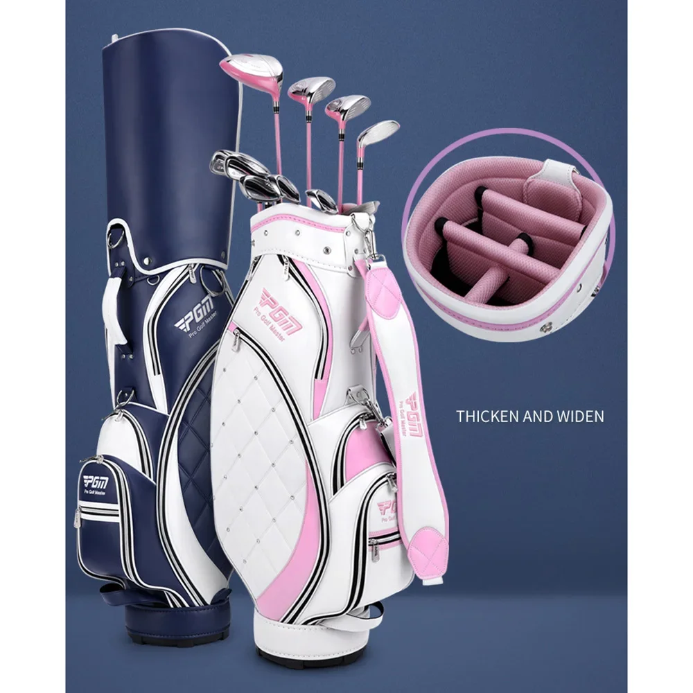 PGM Women Golf Bag Portable Thickened Waterproof Cloth Ball Bag GOLF Wear Resistant High Quality Light TPU Golf Clubs Bag QB103