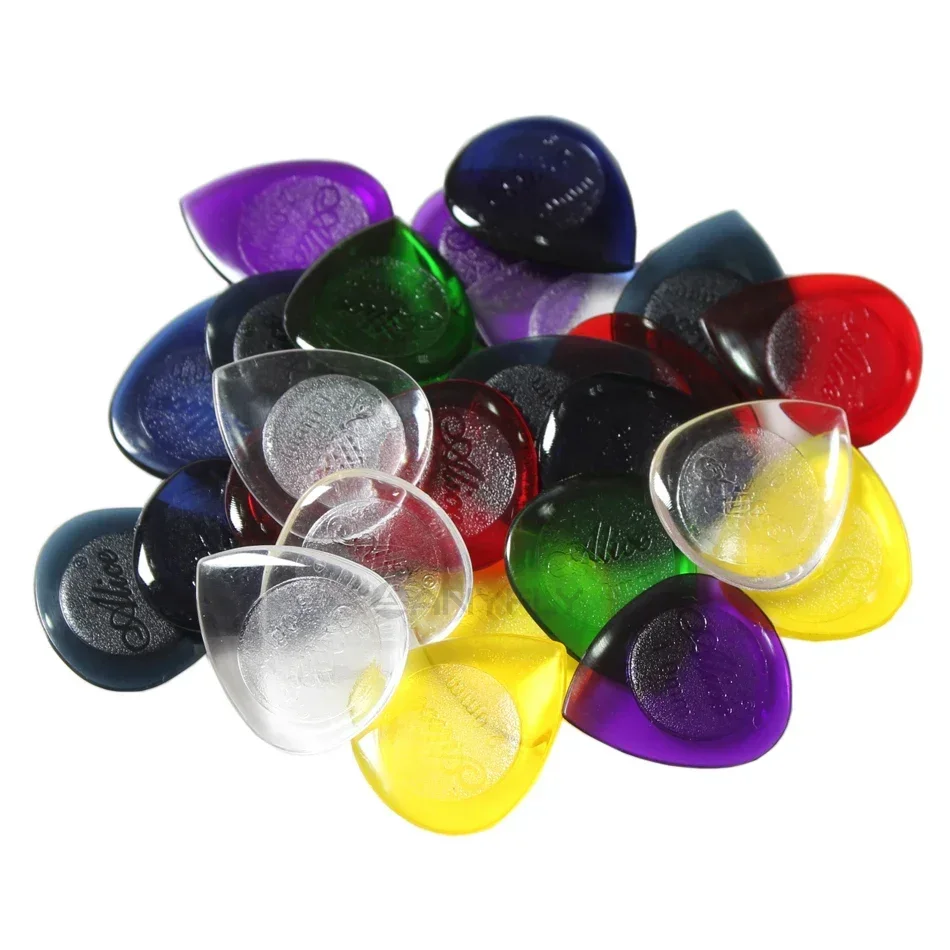 Alice 30Pcs/Lot Water Drop Durable Clear PC Shred Guitar Picks for Acoustic Electric Guitar Picks Plectrum