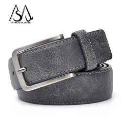 New High-quality Trendy Fashion Men's Belt Simple Retro Fashion Casual Pin Buckle Pu Material Belt Men's Jeans Trousers Belt