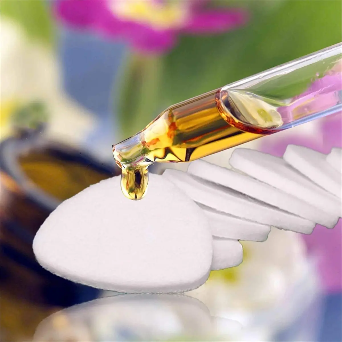 30Pcs for Humidifier Essential Oil Diffuser Refill Pads Microfiber Replacement Pad Triangle Oil Tray Pads