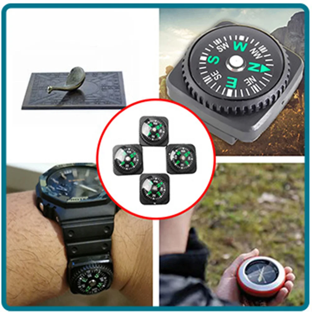 Mini boussole à bouton portable pour la survie, ceinture structurée, bracelet de montre, pack de bracelet en paracorde, outil de navigation